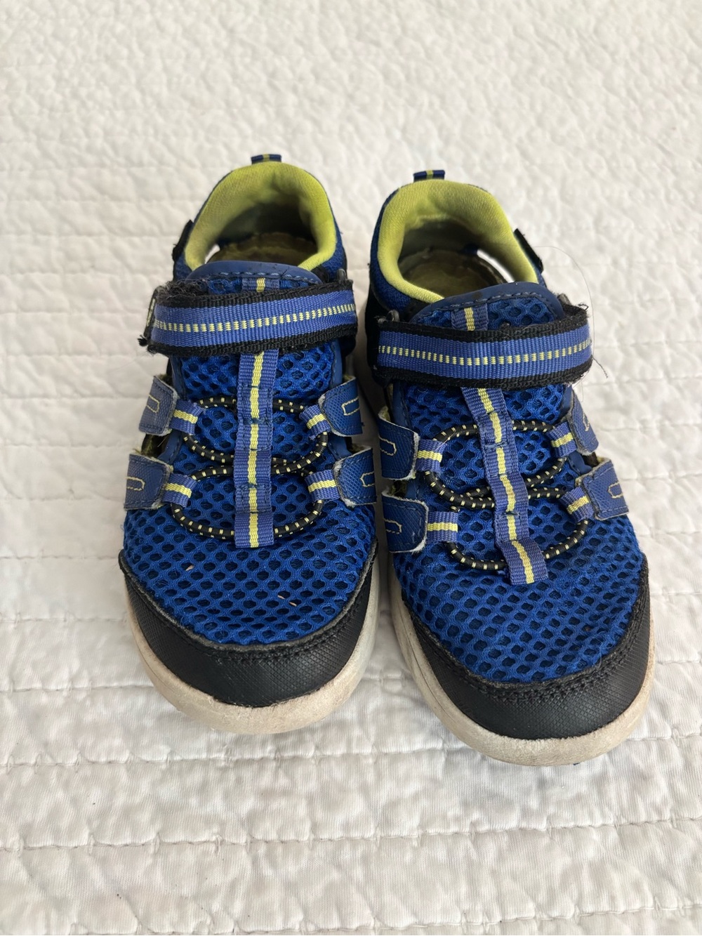 Stride Rite Blue and Lime Kids Athletic Sandals